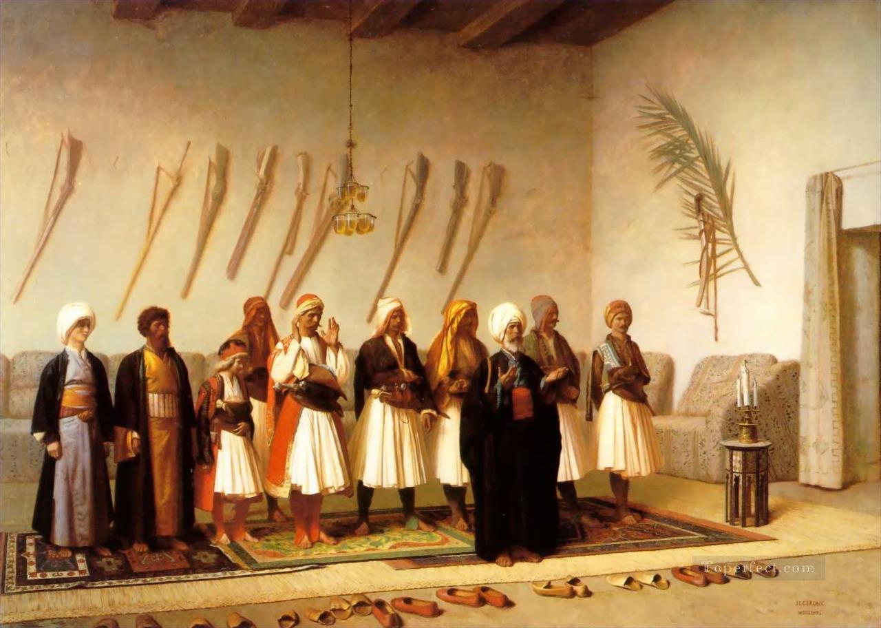 Oración en la casa de un jefe árabe Arnaut Jean Leon Gerome Pintura al óleo